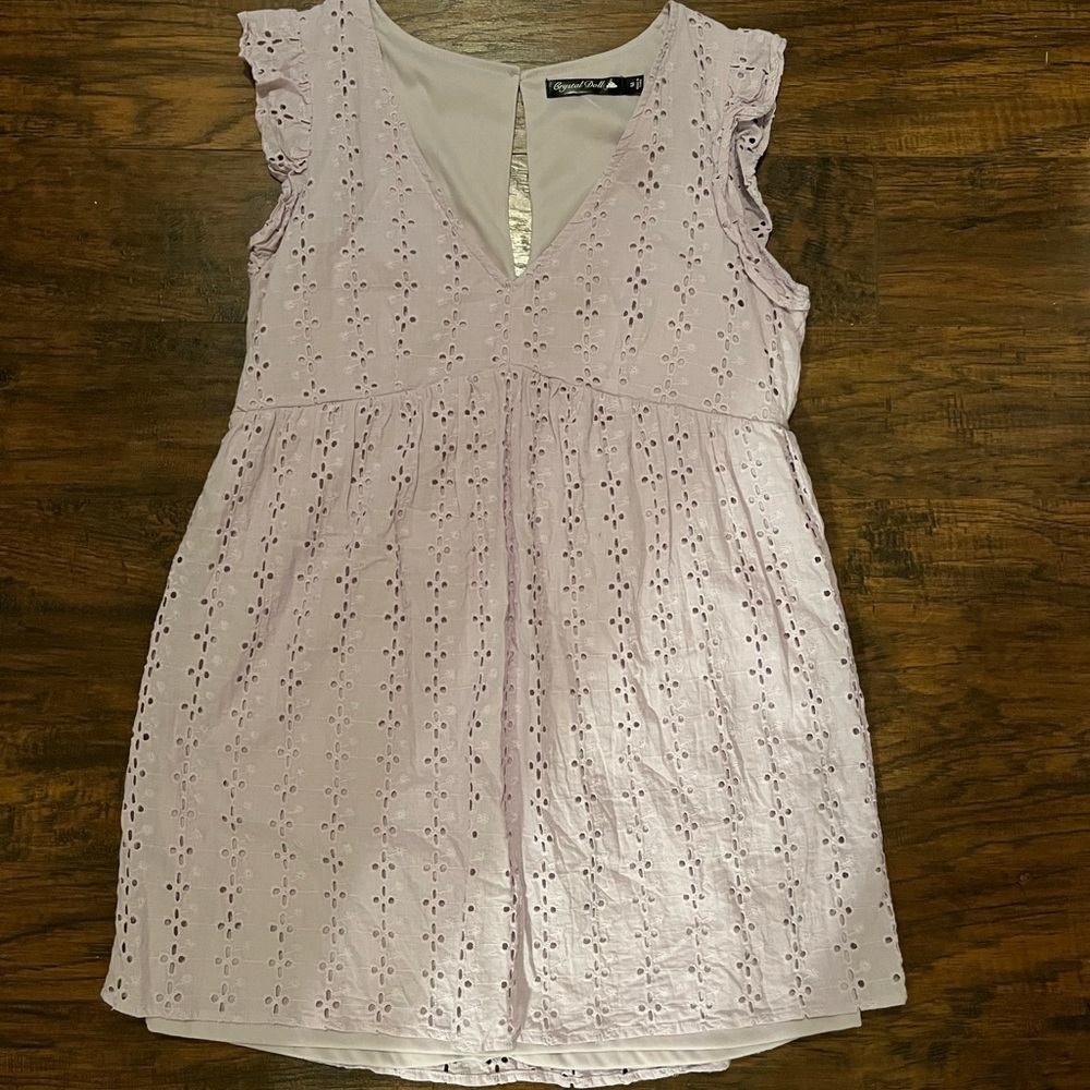 lavender eyelet dress